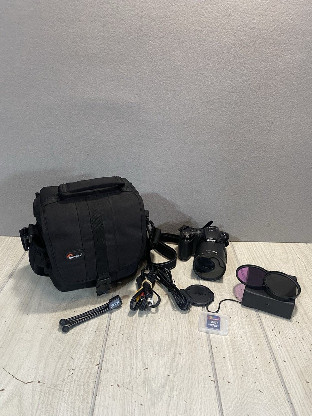 Nikon COOLPIX L120 21x Optical Zoom Digital Camera - Black 16gb Card, Case